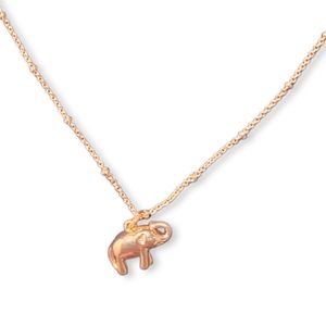 Rose Gold Elephant Pendant Necklace